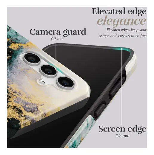 MIO MagSafe Samsung Galaxy A17 Hoesje Hard Shell Back Cover Green Marble afbeelding 6