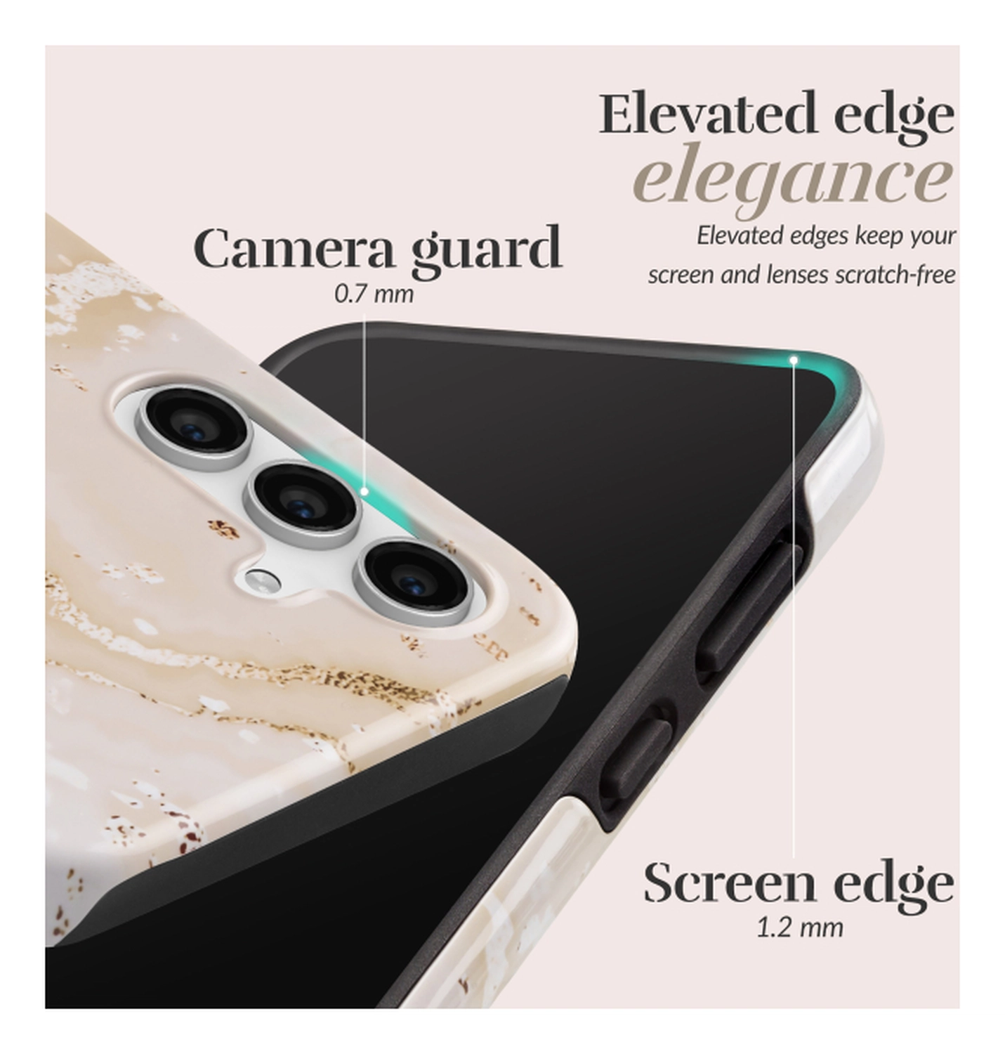 MIO MagSafe Samsung Galaxy A17 Hoesje Hard Shell Back Cover Gold Marble afbeelding 6