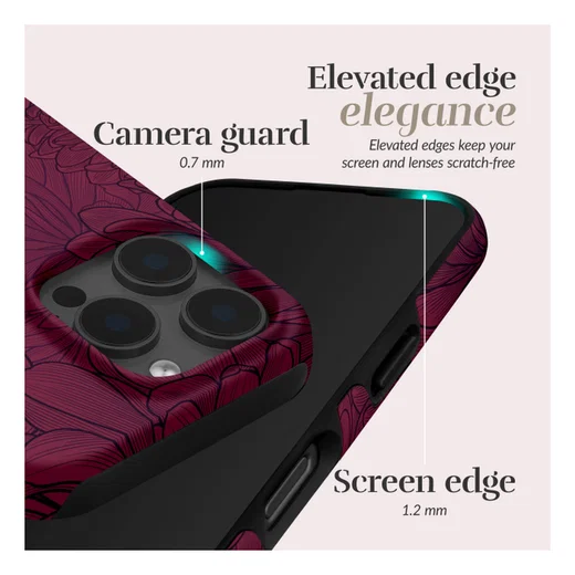 MIO MagSafe iPhone 17 Hoesje Hard Shell Back Cover Berry Blooms afbeelding 6