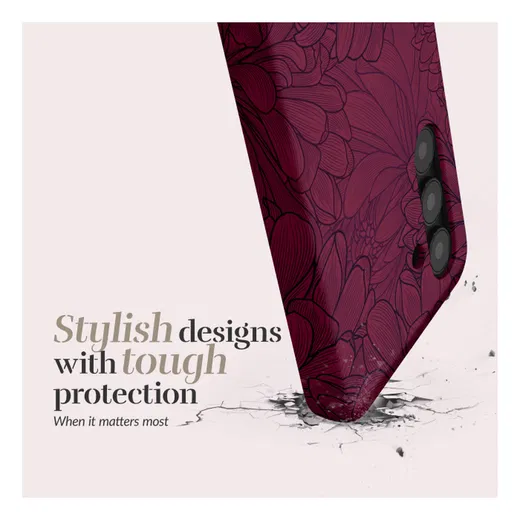 MIO MagSafe Samsung Galaxy A17 Hoesje Hard Shell Back Cover Berry Blooms afbeelding 4