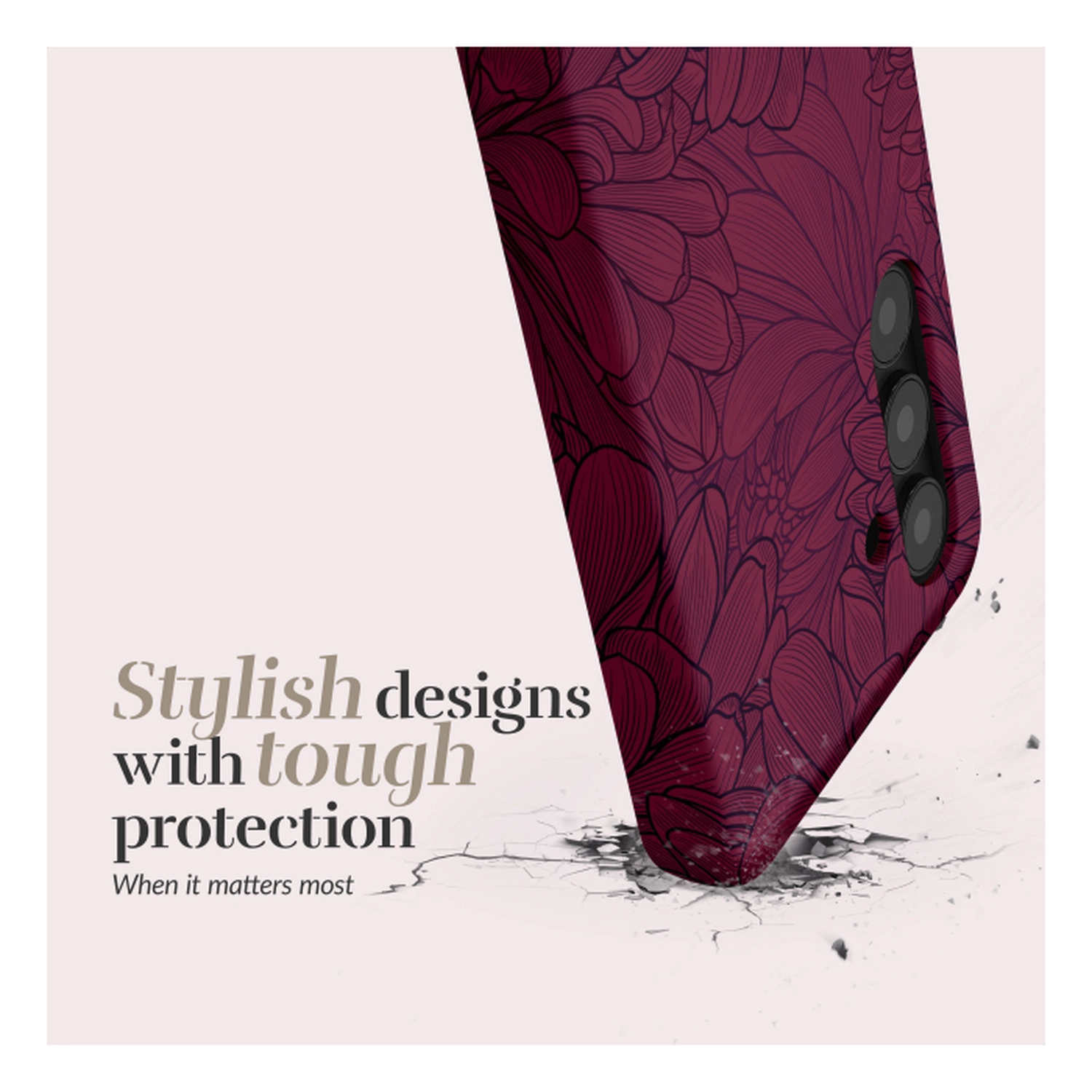 MIO MagSafe Samsung Galaxy S25 FE Hoesje Hard Shell Back Cover Berry Blooms afbeelding 4