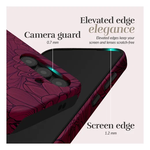 MIO MagSafe Samsung Galaxy S25 FE Hoesje Hard Shell Back Cover Berry Blooms afbeelding 6