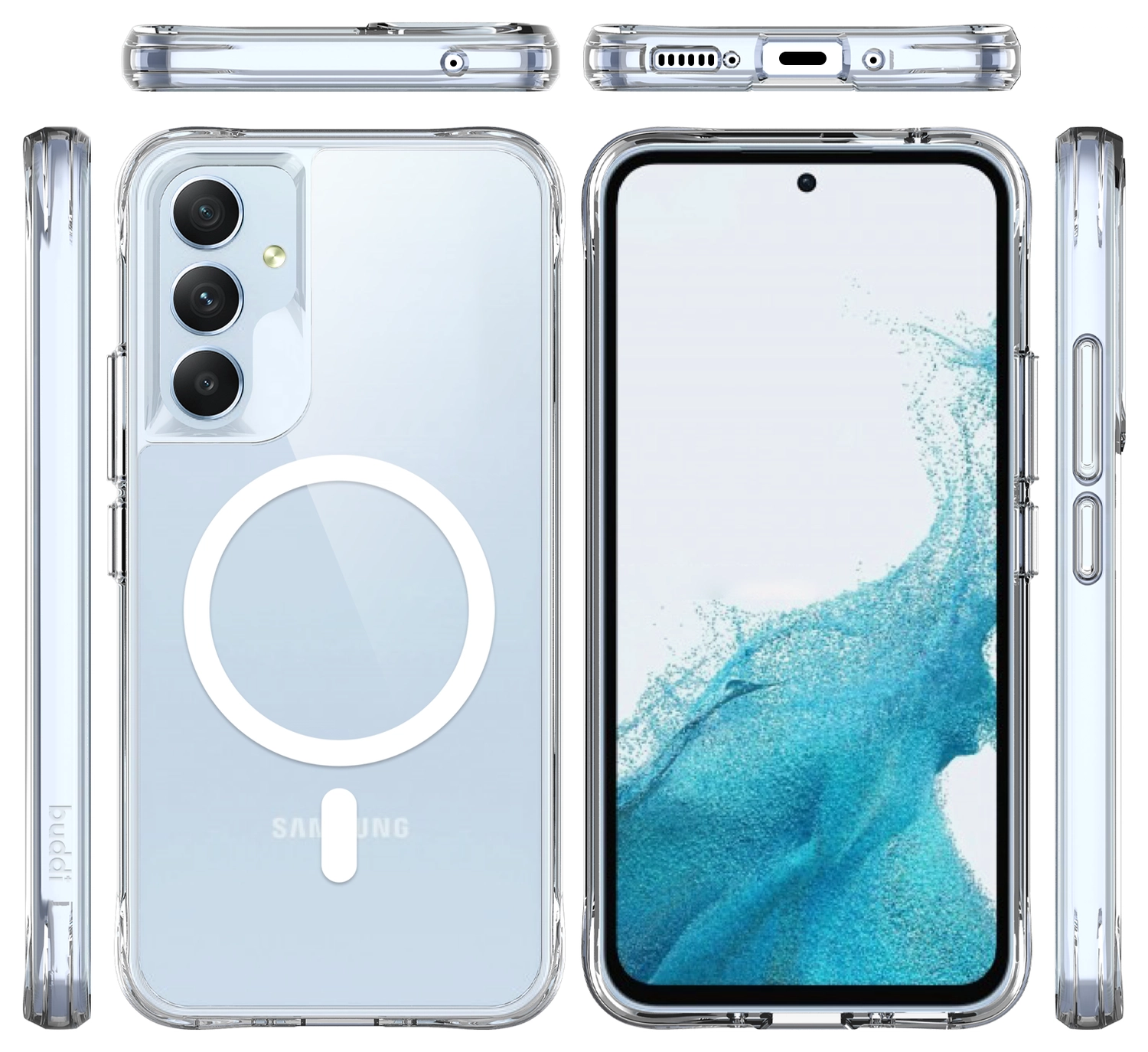 Buddi Core Samsung Galaxy A54 Hoesje MagSafe Back Cover Transparant afbeelding 9