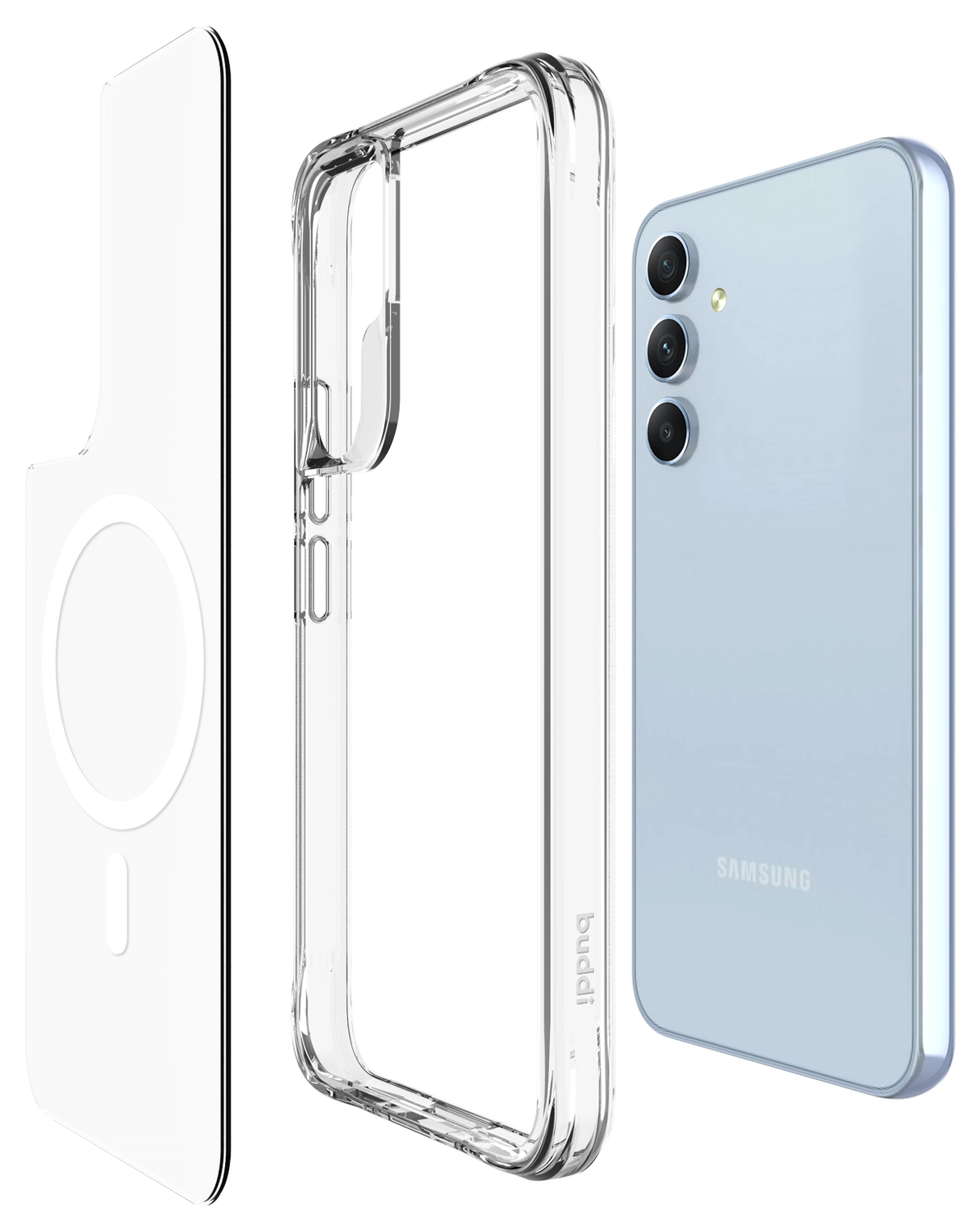 Buddi Core Samsung Galaxy A54 Hoesje MagSafe Back Cover Transparant afbeelding 10