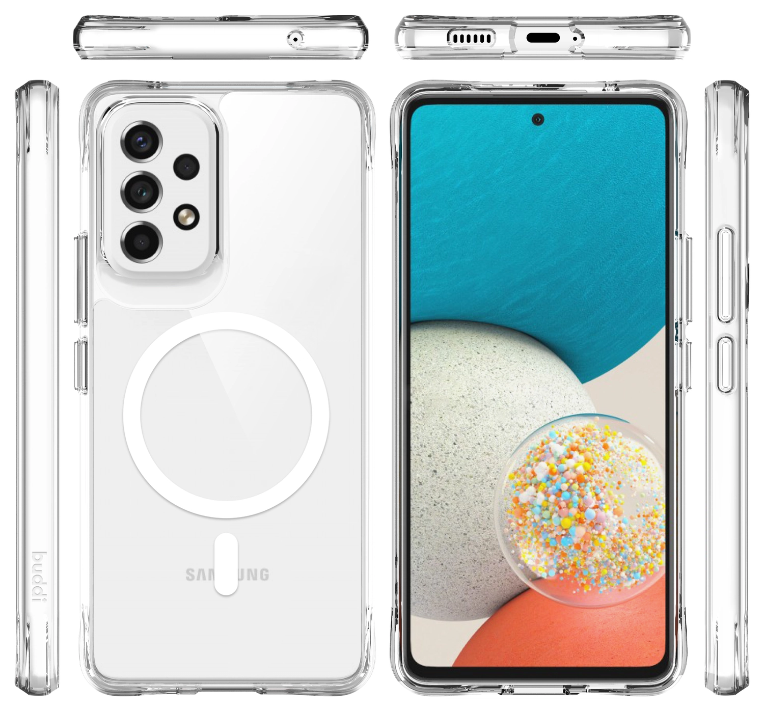 Buddi Core Samsung Galaxy A53 Hoesje MagSafe Back Cover Transparant afbeelding 9