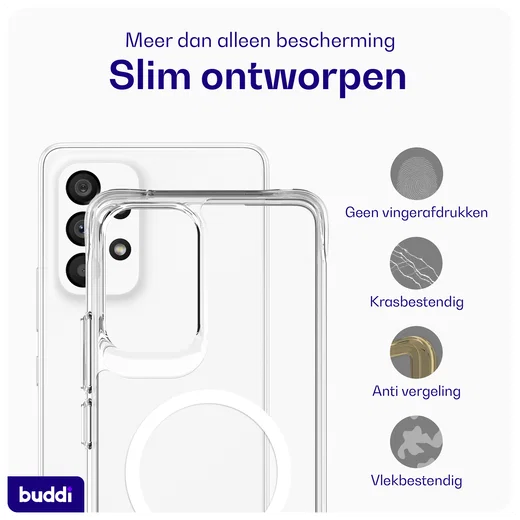 Buddi Core Samsung Galaxy A53 Hoesje MagSafe Back Cover Transparant afbeelding 6