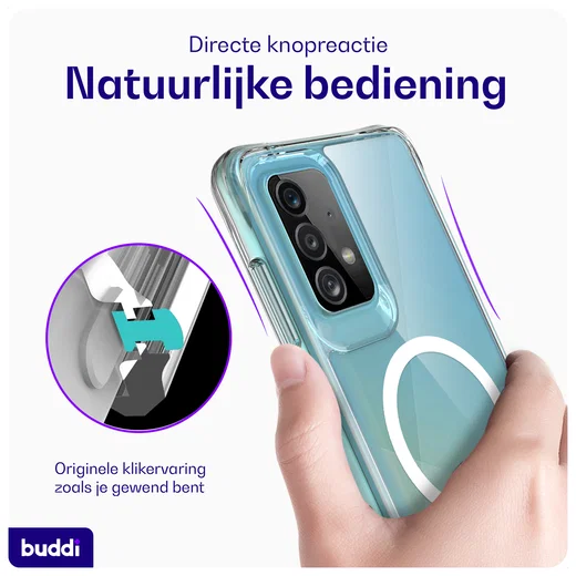 Buddi Core Samsung Galaxy A52 / A52S Hoesje MagSafe Back Cover Transparant afbeelding 4