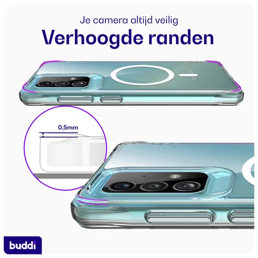 Buddi Core Samsung Galaxy A52 / A52S Hoesje MagSafe Back Cover Transparant afbeelding 5
