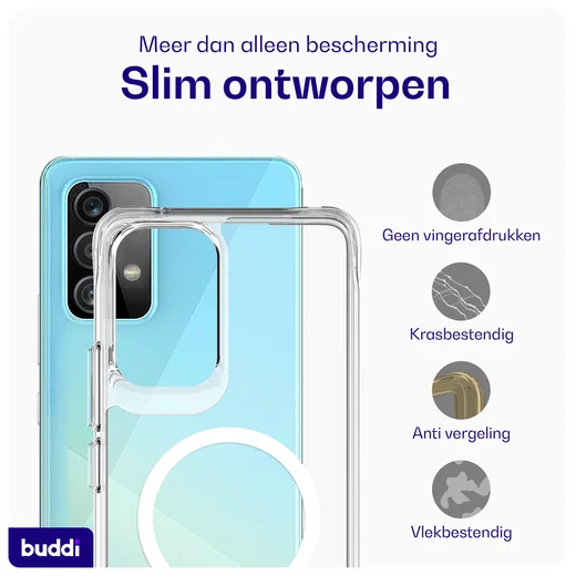 Buddi Core Samsung Galaxy A52 / A52S Hoesje MagSafe Back Cover Transparant afbeelding 6