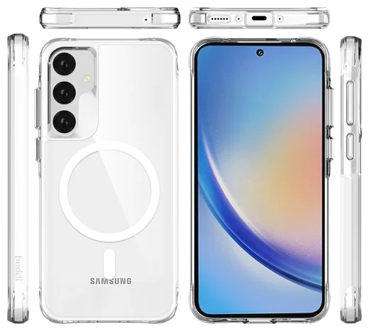 Buddi Core Samsung Galaxy A35 Hoesje MagSafe Back Cover Transparant afbeelding 9