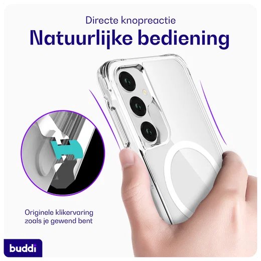 Buddi Core Samsung Galaxy A35 Hoesje MagSafe Back Cover Transparant afbeelding 4
