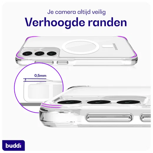 Buddi Core Samsung Galaxy A35 Hoesje MagSafe Back Cover Transparant afbeelding 5