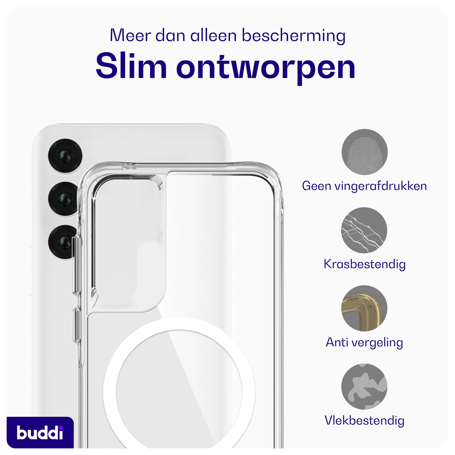 Buddi Core Samsung Galaxy A35 Hoesje MagSafe Back Cover Transparant afbeelding 6
