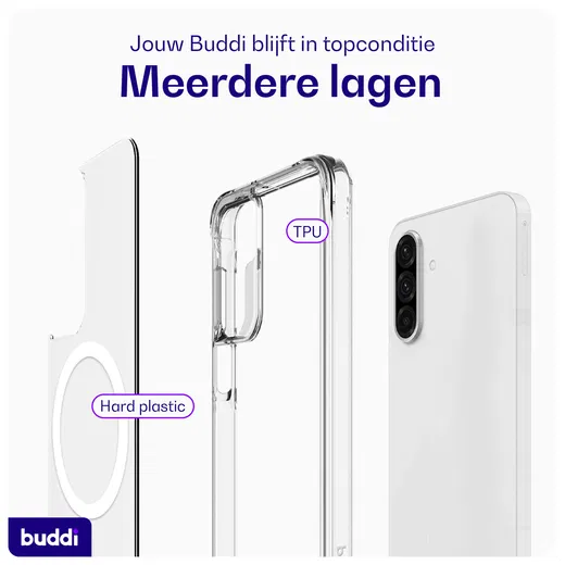 Buddi Core Samsung Galaxy A17 Hoesje MagSafe Back Cover Transparant afbeelding 7