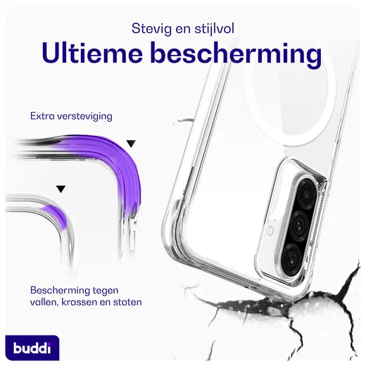 Buddi Core Samsung Galaxy A17 Hoesje MagSafe Back Cover Transparant afbeelding 2