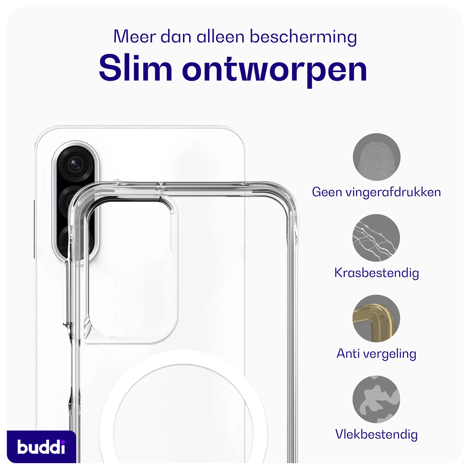 Buddi Core Samsung Galaxy A17 Hoesje MagSafe Back Cover Transparant afbeelding 6