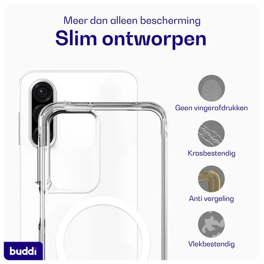 Buddi Core Samsung Galaxy A17 Hoesje MagSafe Back Cover Transparant afbeelding 6