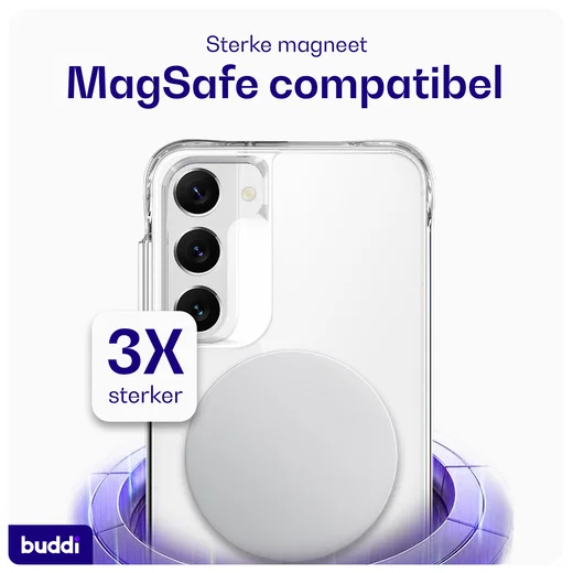 Buddi Core Samsung Galaxy S23 Hoesje MagSafe Back Cover Transparant afbeelding 3