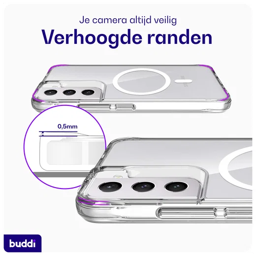 Buddi Core Samsung Galaxy S22 Plus Hoesje MagSafe Back Cover Transparant afbeelding 5