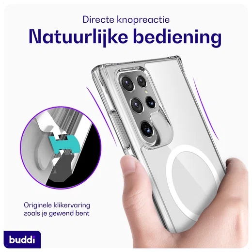 Buddi Core Samsung Galaxy S22 Ultra Hoesje MagSafe Back Cover Transparant afbeelding 4