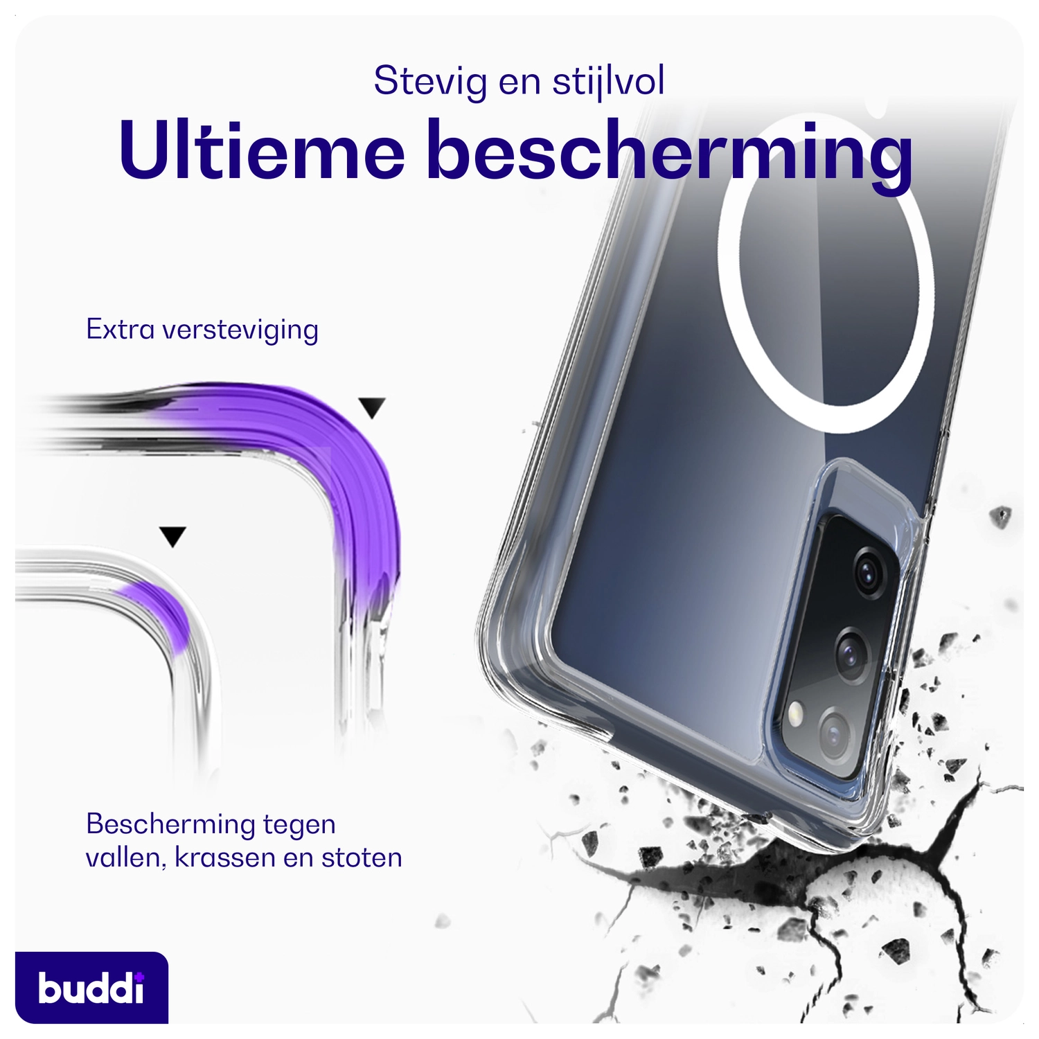 Buddi Core Samsung Galaxy S20 FE Hoesje MagSafe Back Cover Transparant afbeelding 2