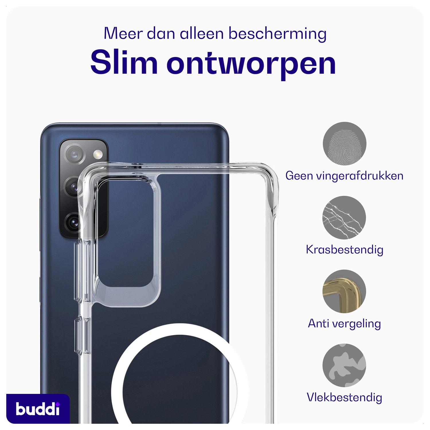 Buddi Core Samsung Galaxy S20 FE Hoesje MagSafe Back Cover Transparant afbeelding 6