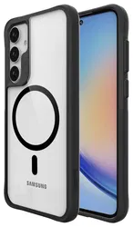 Buddi Hybrid Samsung Galaxy A35 Hoesje MagSafe Back Cover Transparant Zwart afbeelding