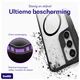 Buddi Hybrid Samsung Galaxy A35 Hoesje MagSafe Back Cover Transparant Zwart afbeelding 2