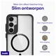 Buddi Hybrid Samsung Galaxy A35 Hoesje MagSafe Back Cover Transparant Zwart afbeelding 5