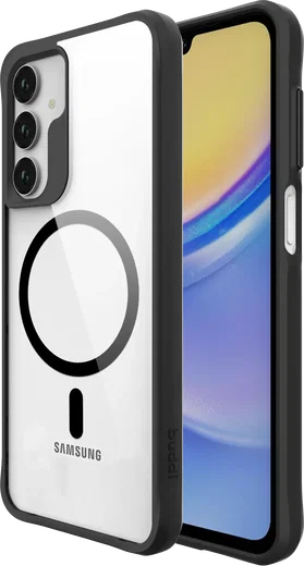 Buddi Hybrid Samsung Galaxy A17 Hoesje MagSafe Back Cover Transparant Zwart afbeelding 1