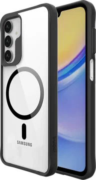 Buddi Hybrid Samsung Galaxy A17 Hoesje MagSafe Back Cover Transparant Zwart