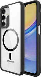 Buddi Hybrid Samsung Galaxy A17 Hoesje MagSafe Back Cover Transparant Zwart afbeelding