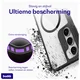 Buddi Hybrid Samsung Galaxy S23 Hoesje MagSafe Back Cover Transparant Zwart afbeelding 2