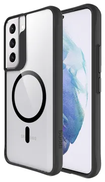 Buddi Hybrid Samsung Galaxy S22 Hoesje MagSafe Back Cover Transparant Zwart