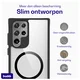 Buddi Hybrid Samsung Galaxy S22 Ultra Hoesje MagSafe Transparant Zwart afbeelding 5