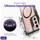 Buddi Hybrid Samsung Galaxy S21 Hoesje MagSafe Back Cover Transparant Zwart afbeelding 2
