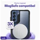 Buddi Hybrid Samsung Galaxy S21 FE Hoesje MagSafe Back Cover Transparant Zwart afbeelding 3