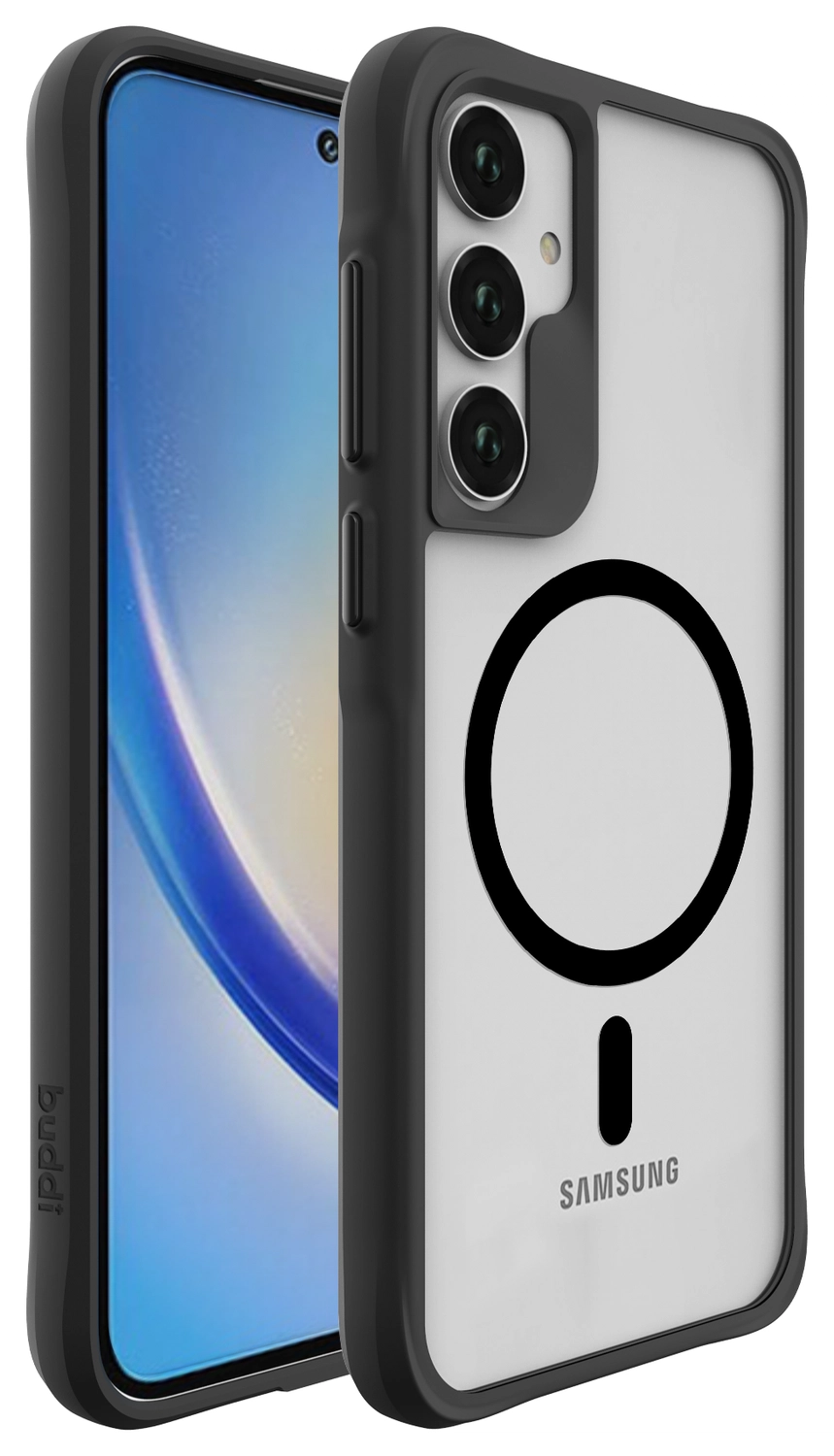 Buddi Hybrid Samsung Galaxy A35 Hoesje MagSafe Back Cover Matte Zwart afbeelding 8
