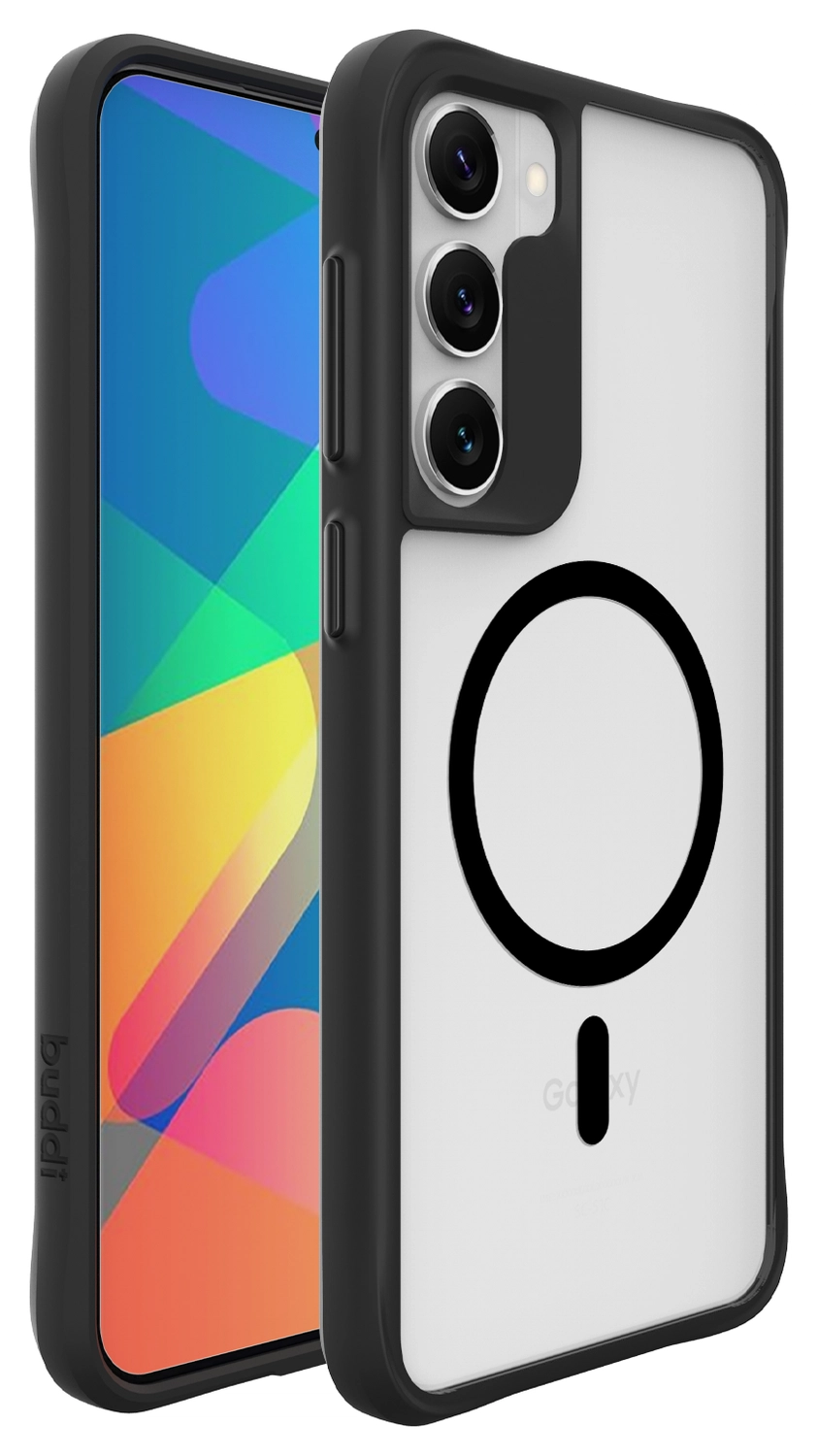 Buddi Hybrid Samsung Galaxy S23 Hoesje MagSafe Back Cover Matte Zwart afbeelding 8