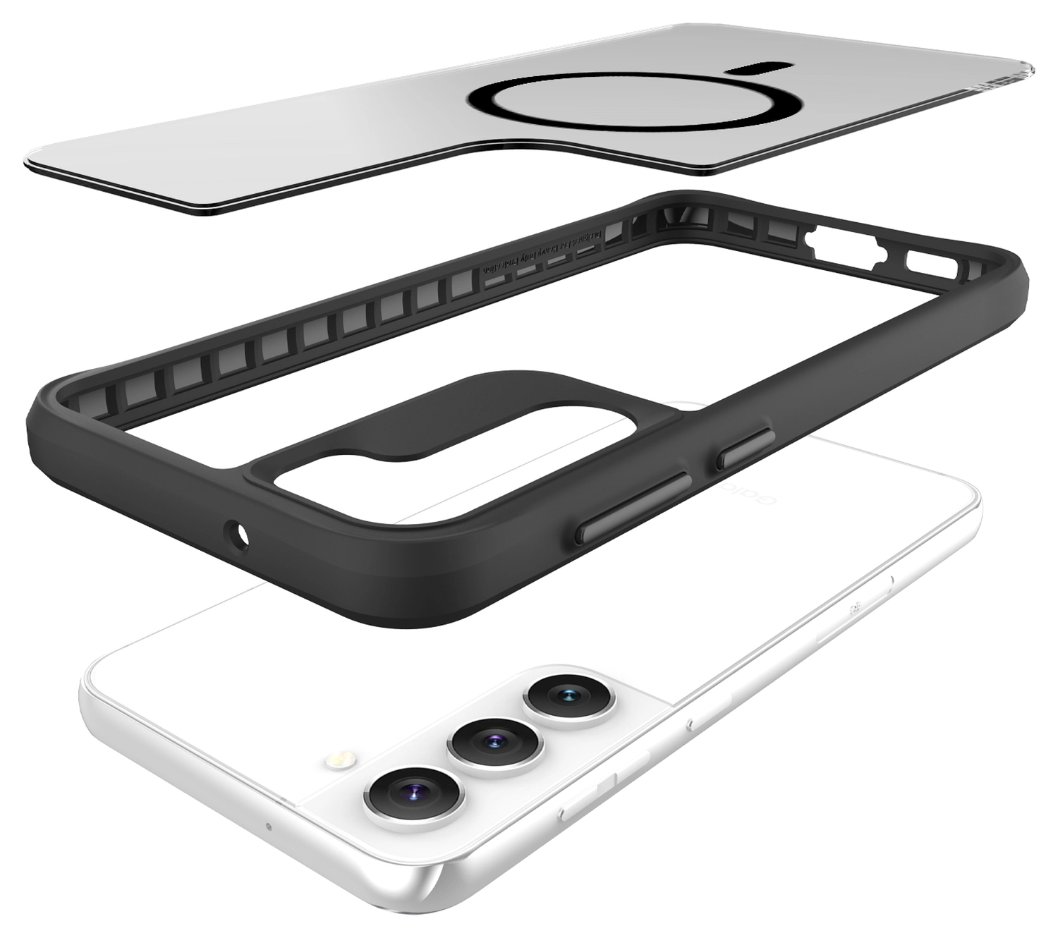 Buddi Hybrid Samsung Galaxy S23 Hoesje MagSafe Back Cover Matte Zwart afbeelding 10