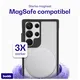 Buddi Hybrid Samsung Galaxy S23 Ultra Hoesje MagSafe Back Cover Matte Zwart afbeelding 3