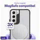 Buddi Hybrid Samsung Galaxy S22 Hoesje MagSafe Back Cover Matte Zwart afbeelding 3