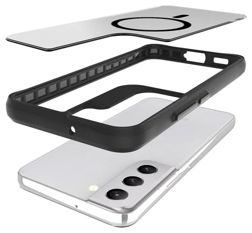 Buddi Hybrid Samsung Galaxy S22 Plus Hoesje MagSafe Back Cover Matte Zwart afbeelding 10