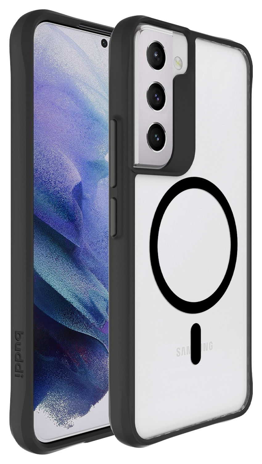 Buddi Hybrid Samsung Galaxy S22 Plus Hoesje MagSafe Back Cover Matte Zwart afbeelding 8