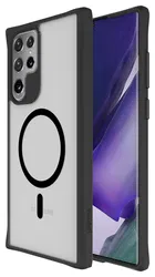 Buddi Hybrid Samsung Galaxy S22 Ultra Hoesje MagSafe Matte Zwart afbeelding