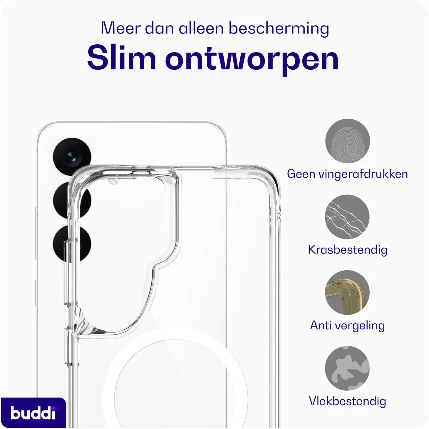 Buddi Core Samsung Galaxy S26 Hoesje MagSafe Back Cover Transparant afbeelding 7