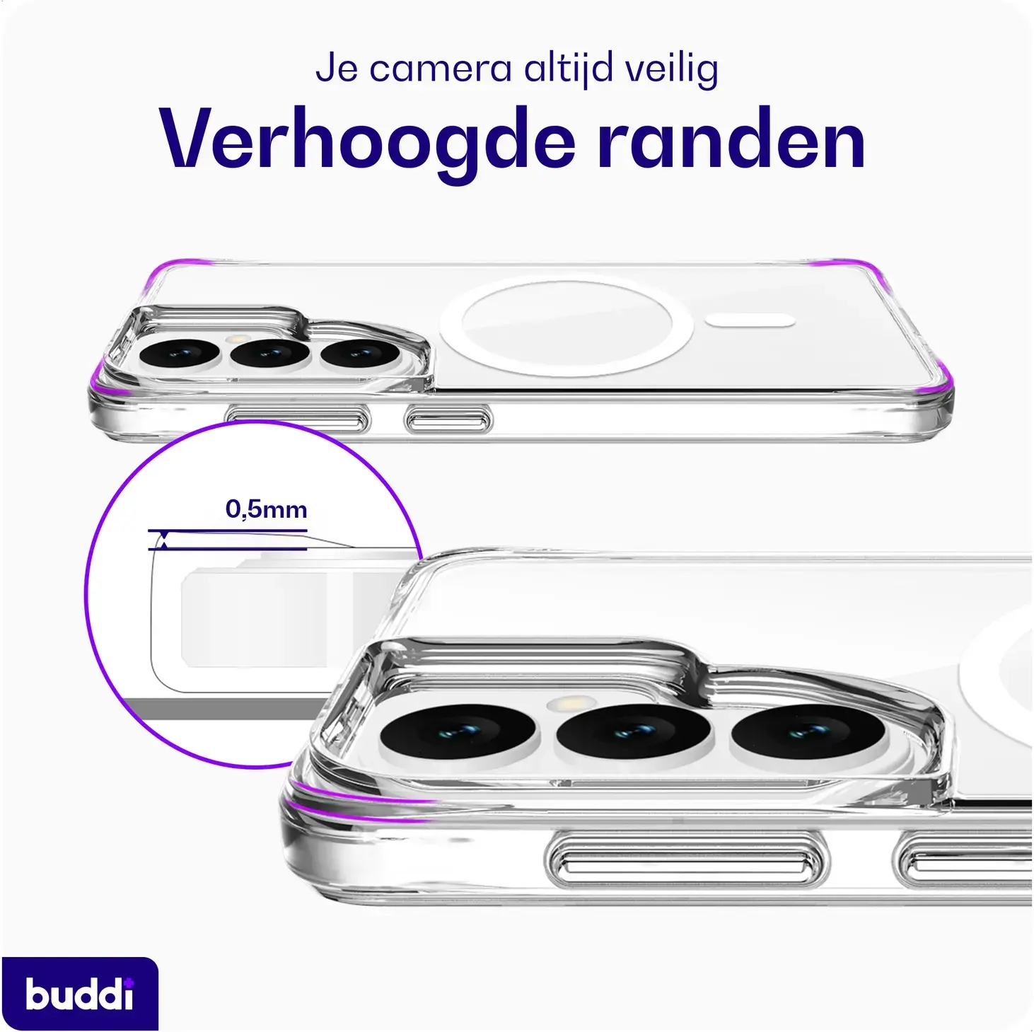 Buddi Core Samsung Galaxy S26 Hoesje MagSafe Back Cover Transparant afbeelding 6