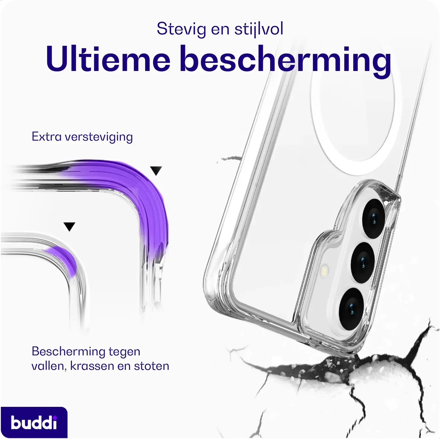 Buddi Core Samsung Galaxy S26 Hoesje MagSafe Back Cover Transparant afbeelding 3