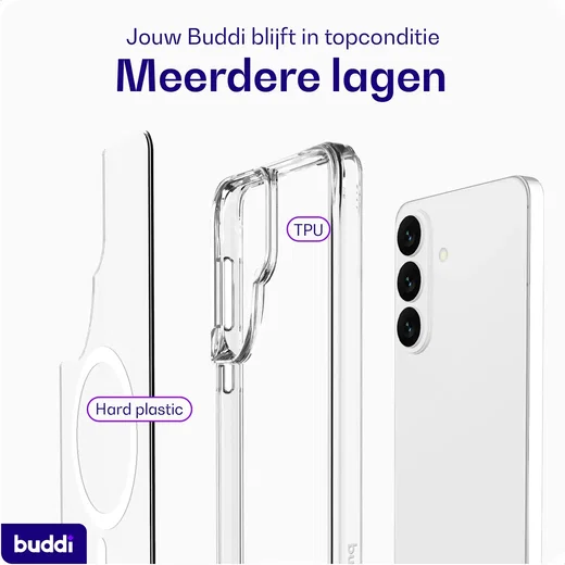 Buddi Core Samsung Galaxy S26 Hoesje MagSafe Back Cover Transparant afbeelding 8