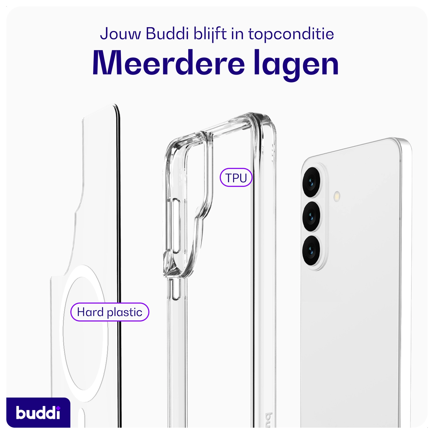 Buddi Core Samsung Galaxy S26 Plus Hoesje MagSafe Back Cover Transparant afbeelding 8